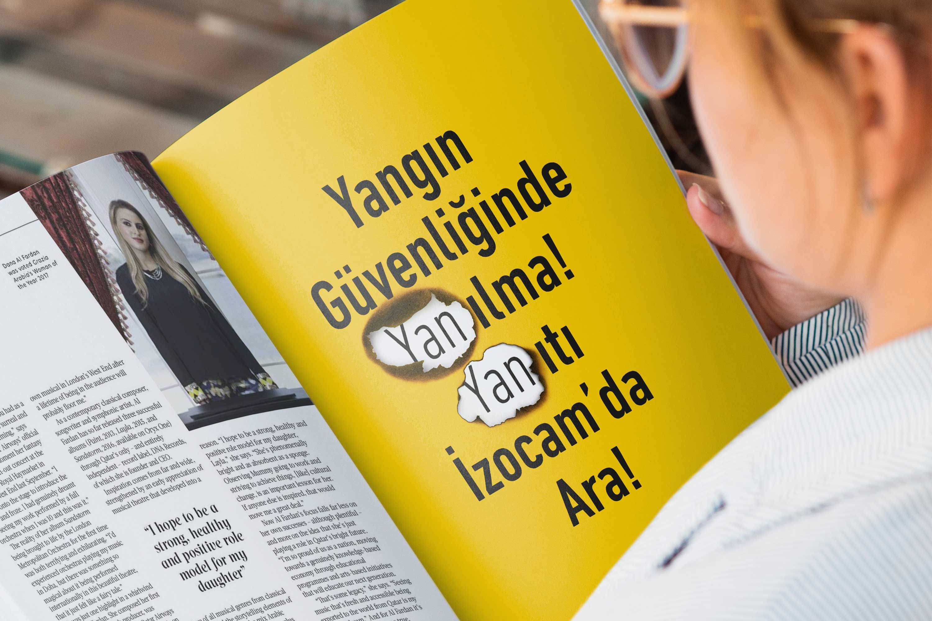 İzocam Fire Safety Magazine Advertisement